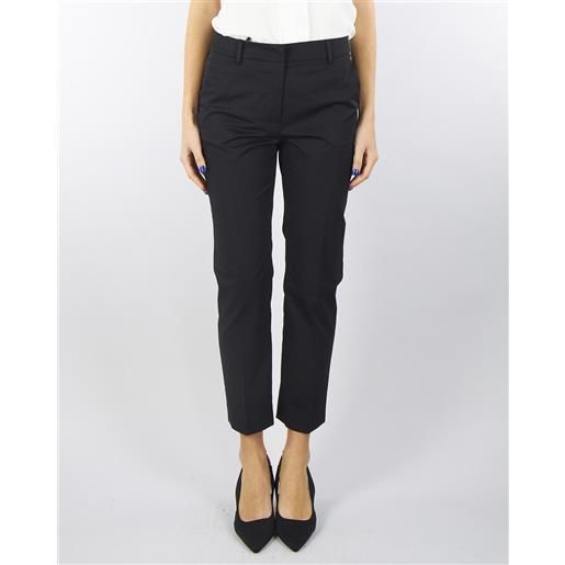 MAX MARA WEEKEND pantalone nero in gabardina stretch
