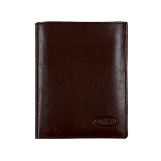 Bric's portafoglio verticale in pelle vegetale, taglia unica, marrone
