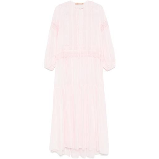 Ermanno Scervino abito lungo con ricamo - rosa