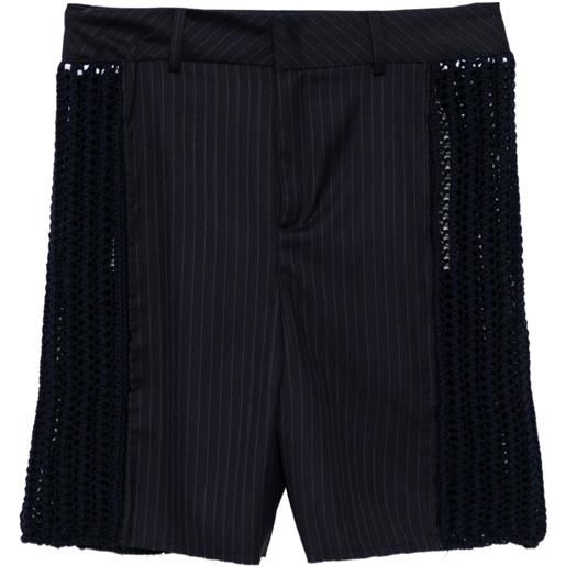 SONIA CARRASCO shorts con logo - blu