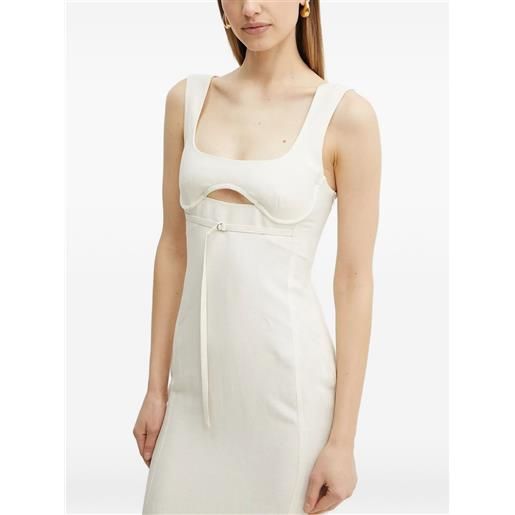 Patrizia Pepe abito corto con cut-out - bianco