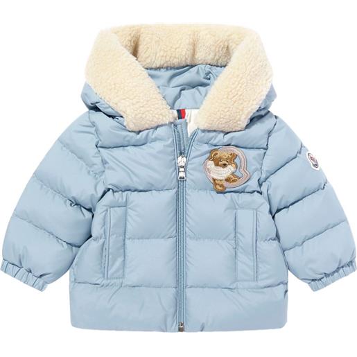 Moncler Enfant cappotto con cappuccio - blu