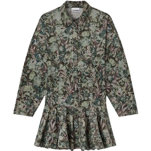 GANNI abito a fiori - toni neutri