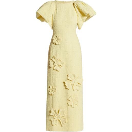Leo Lin abito luconda con applicazione a fiori - giallo