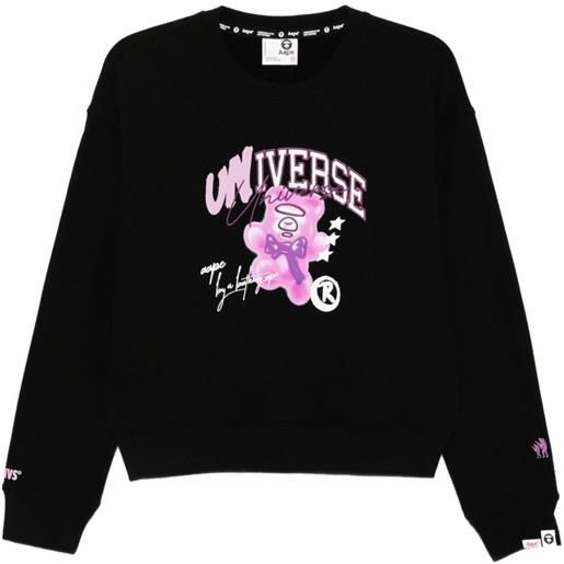 AAPE BY *A BATHING APE® felpa con grafica - nero