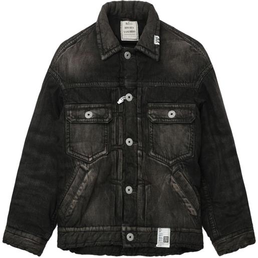 Maison MIHARA YASUHIRO piumino denim con abbottonatura - nero