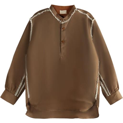 COMMUNS frayed-detail blouse - marrone