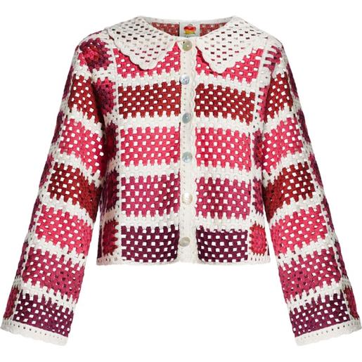 FARM Rio cardigan con lavorazione all'uncinetto - bianco