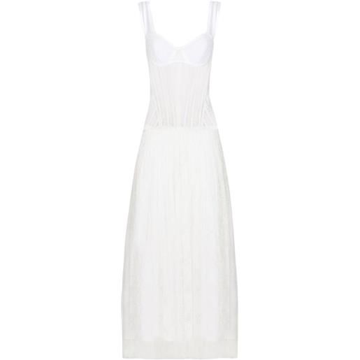 Dolce & Gabbana abito midi con dettaglio corsetto - bianco
