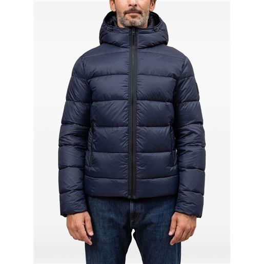 Fay cappotto trapuntato con cappuccio - blu