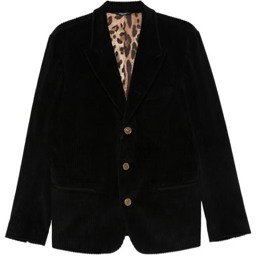 Dolce & Gabbana blazer a coste - nero