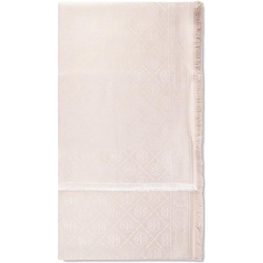 Tory Burch sciarpa con frange - rosa
