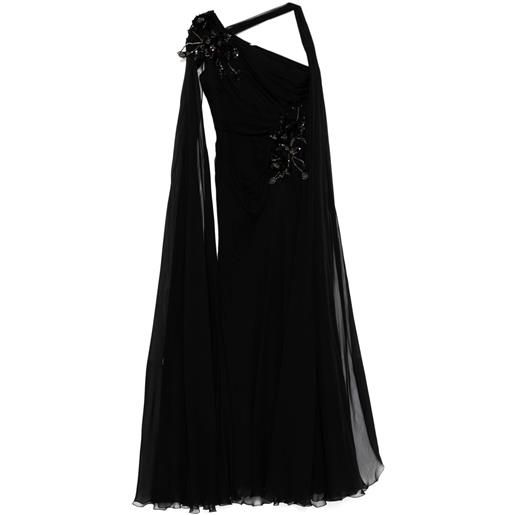 Zuhair Murad abito da sera in chiffon - nero