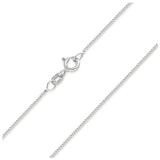 Amberta® Collana Catenina In Argento Sterling 925 – Modello Sfere, Larghezza 1.1 Mm, Lunghezze Da 40 A 60 Cm