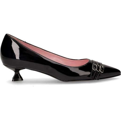 DU SIMON décolleté a punta in ecopelle nero vernice - donna - nero vernice