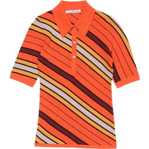 Acne Studios polo a righe - arancione