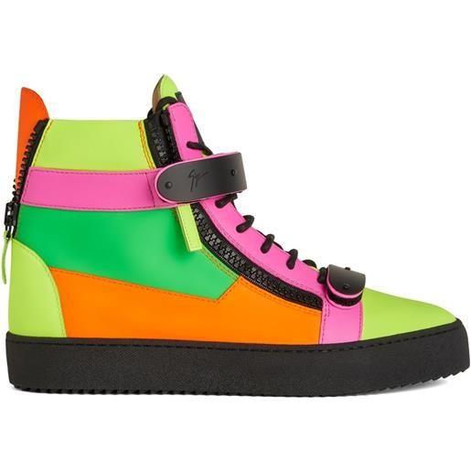 Giuseppe Zanotti sneakers coby in pelle con doppia fascia - multicolore