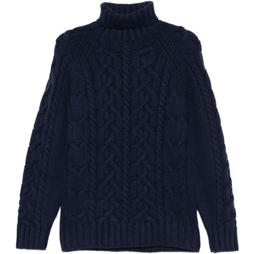 Brunello Cucinelli maglione a collo alto - blu