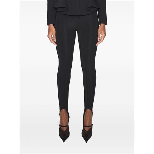 Mugler leggings con profilature - nero
