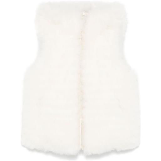 Yves Salomon gilet reversibile - bianco