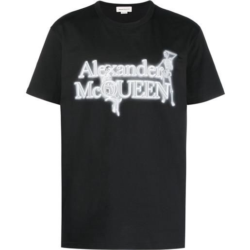 Alexander McQueen t-shirt con stampa - nero