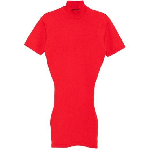 Jacquemus t-shirt a collo alto - rosso
