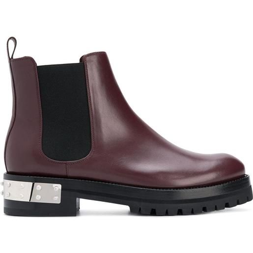 Alexander McQueen stivaletti chelsea borchiati - rosso