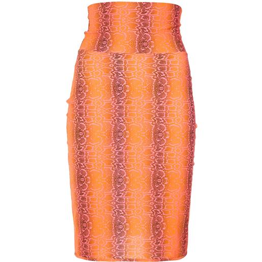 Amir Slama python print skirt - giallo