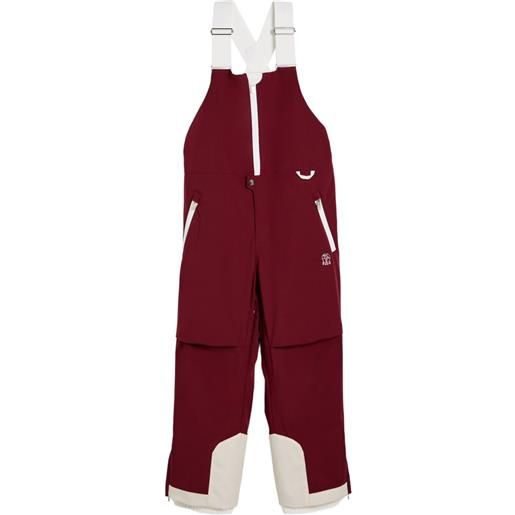 Brunello Cucinelli Kids pantaloni da neve con logo ricamato - rosso