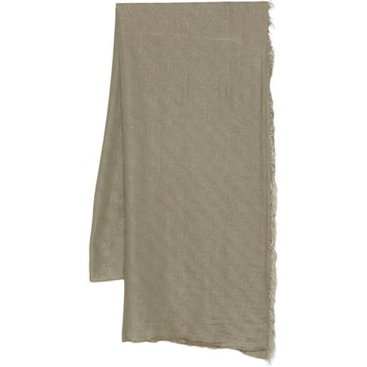 Peserico sciarpa con frange - verde