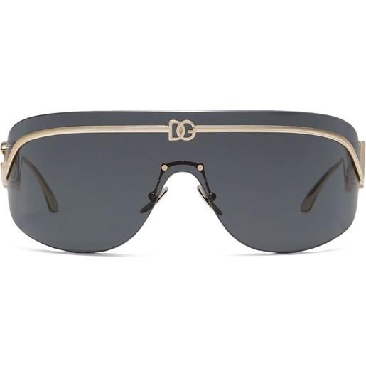 Dolce & Gabbana Eyewear occhiali da sole a mascherina - oro