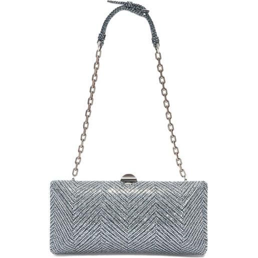 Ermanno Scervino clutch rose con decorazione - blu