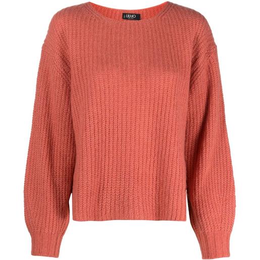 LIU JO maglione a coste chunky - arancione