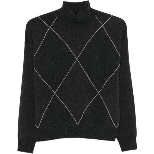 Peserico maglione a collo alto - grigio