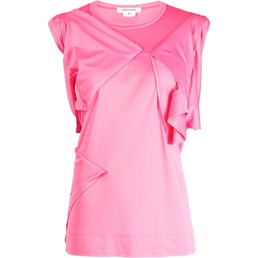 Comme Des Garçons asymmetric folded-detailing tank top - rosa
