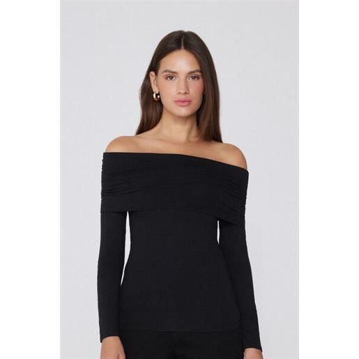 Tezenis maglia manica lunga viscosa spalle scoperte donna nero