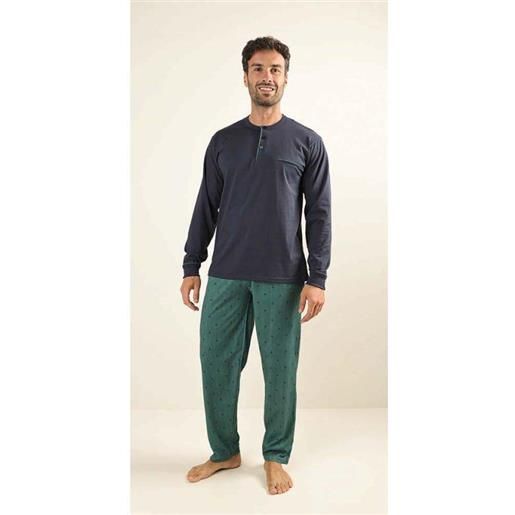 Gary pigiama uomo serafino Gary calibrato jersey puro cotone z60010conf