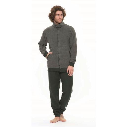 Pigiama Uomo Invernale In Punto Milano - 50% Cotone 50% Poliestere - Comodo E Caldo - Made In Italy - Foto 9