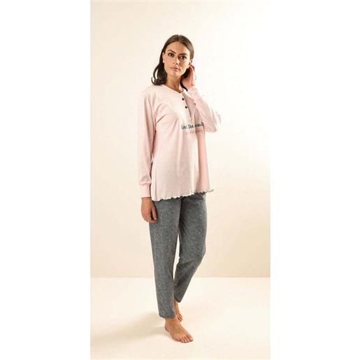 Gary pigiama donna jersey serafino Gary manica lunga pantalone lungo z50060