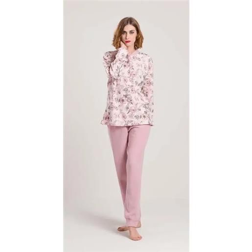 Gary pigiama donna invernale collo serafino punto milano Gary flanellato v50131conf