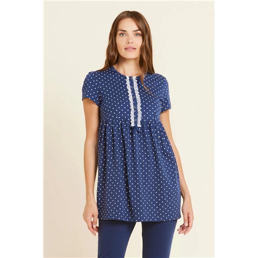 Noidinotte pigiama donna mezza manica pantalone lungo cotone Noidinotte fa8242