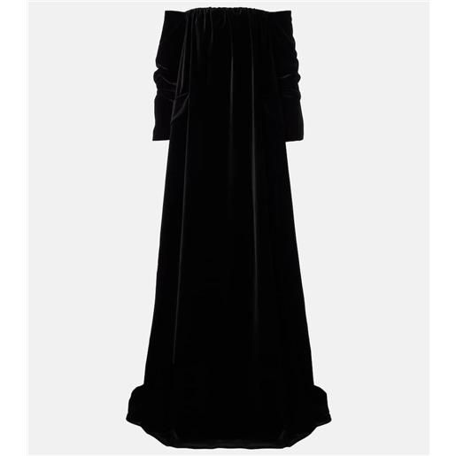 Max Mara abito lungo in velluto di cotone