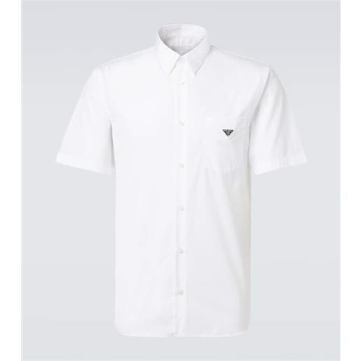 Prada camicia bowling in popeline di cotone