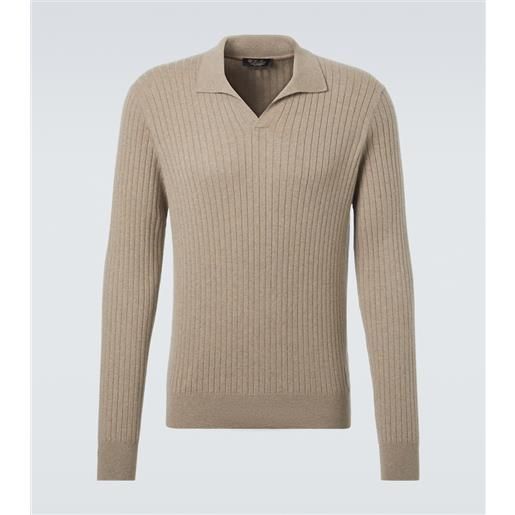Loro Piana polo in cashmere a coste