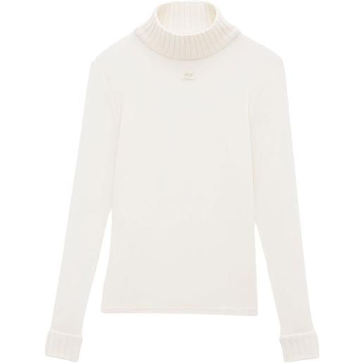 Courrèges top reedition seconda pelle - bianco