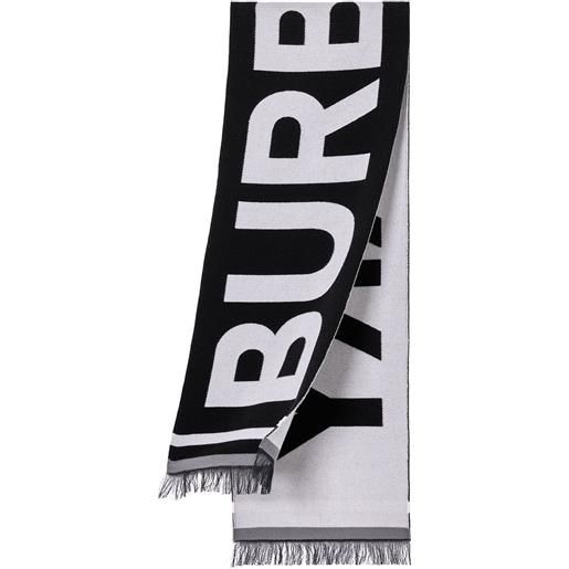 Burberry Kids sciarpa con effetto jacquard - nero