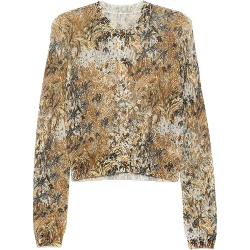 JNBY cardigan con stampa grafica - toni neutri