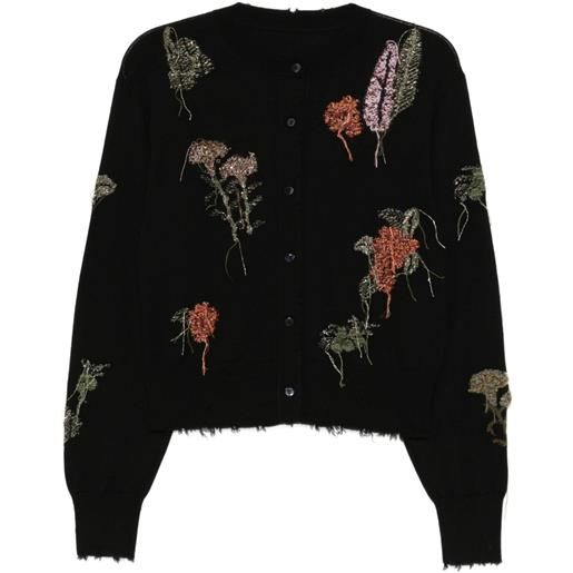 JNBY cardigan con motivo floreale - nero