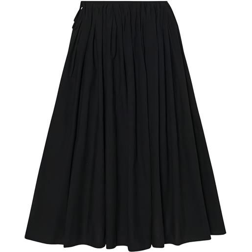 The Row drawstring pleated skirt - nero