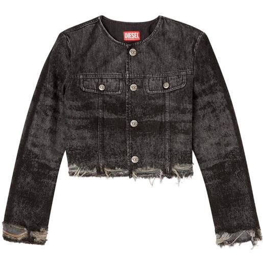 Diesel giacca denim de-graffy-fsh - nero